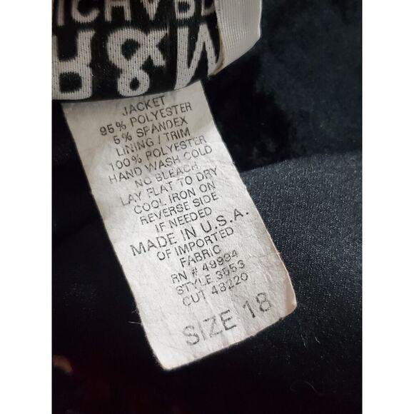 R&M Richards Women Burgundy Floral Polyester Collared Long Sleeve Shirt Size 18 - Picture 10 of 11